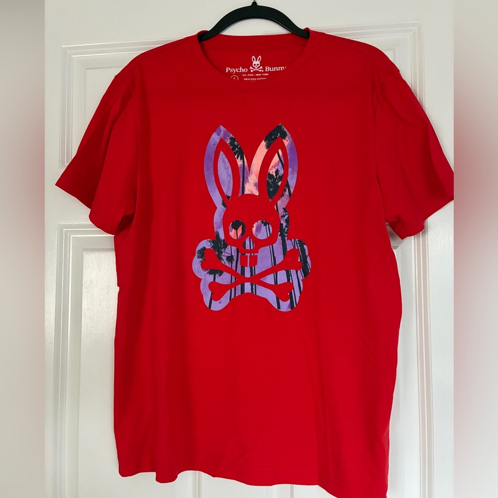 Psycho Bunny Red Short Sleeve Tee